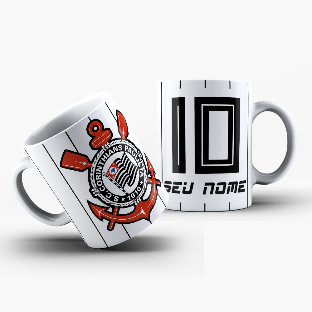 Caneca Personalizada Corinthians Camisa 10 Com Nome