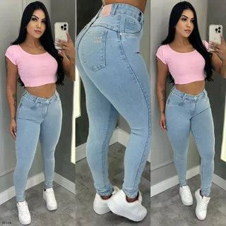 Calça Pimenta Doce Jeans Skinny Com Bordado Com Lycra Pimenta Doce