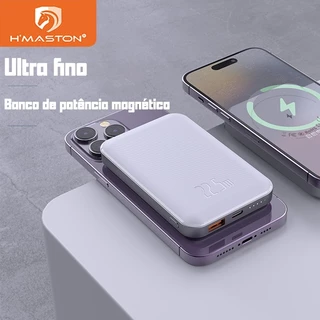 Hmaston YD42 Banco de potência de carregamento rápido magnético sem fio 10000 mAh power bank