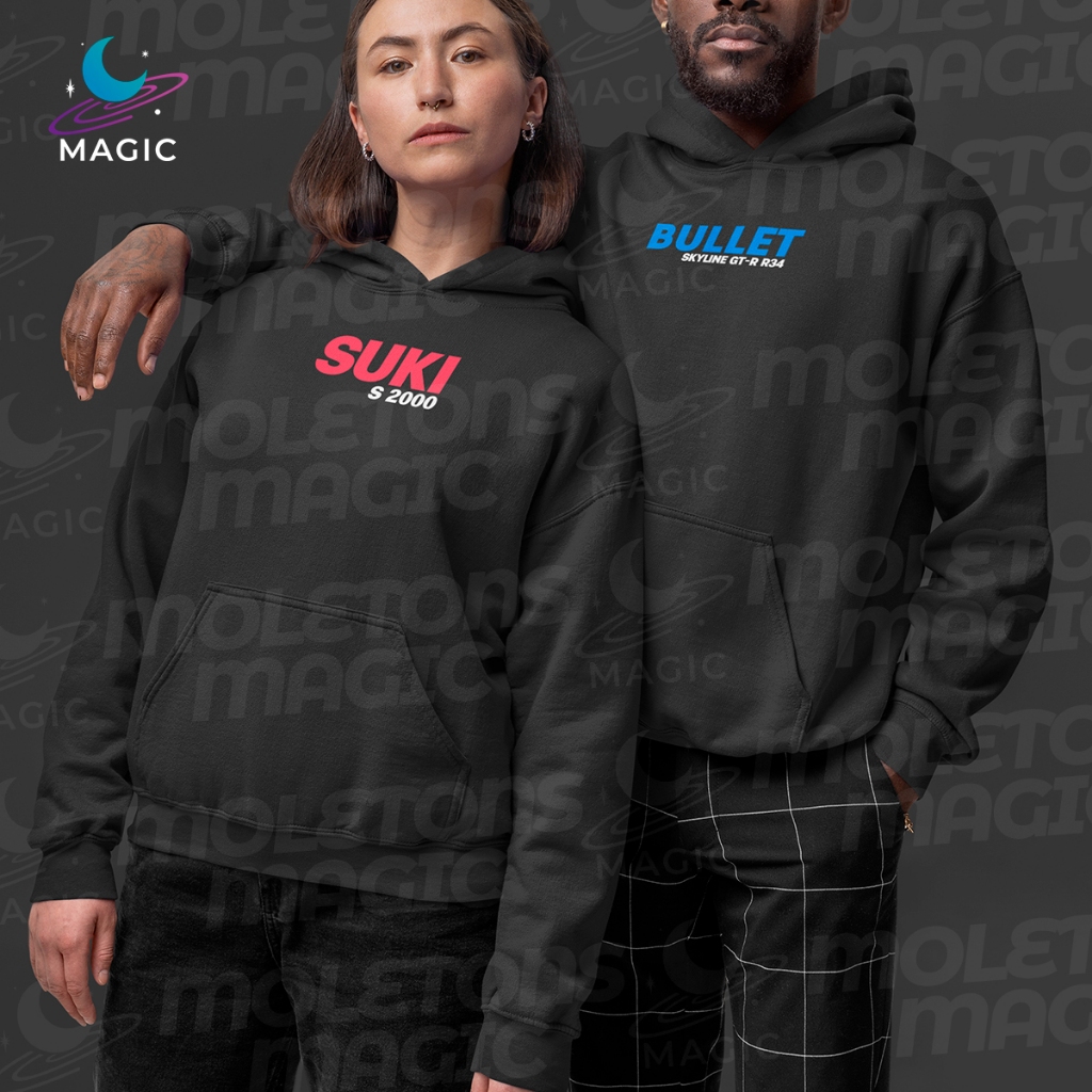 MOLETONS Kit Casal Bullet and Suki what’s up, bullet? 100% algodão ALL BLACK