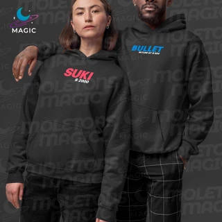 MOLETONS Kit Casal Bullet and Suki what’s up, bullet? 100% algodão ALL BLACK