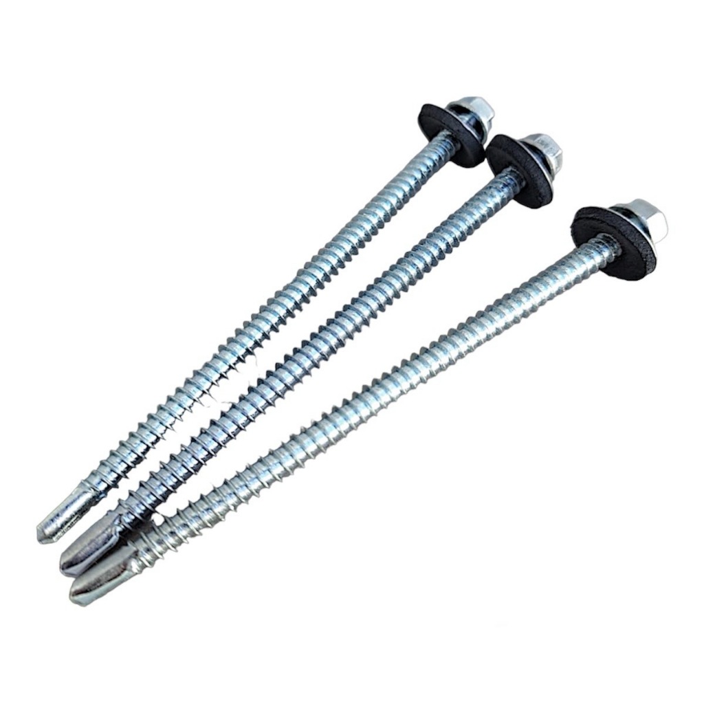 Parafuso Auto Brocante Telha com Vedação 12x4 (5,5x100mm) | Shopee Brasil