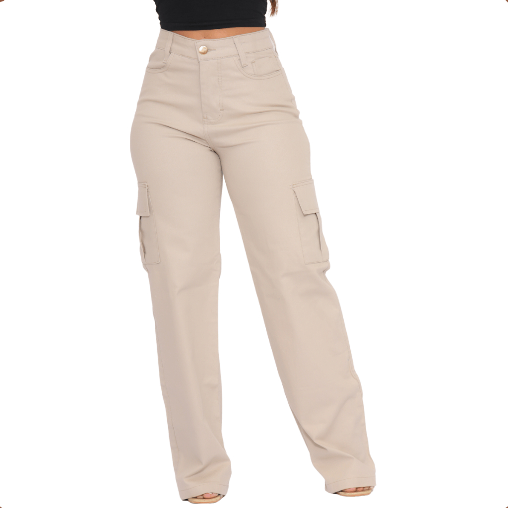 Calça Jeans Feminina Wide Leg Pantalona Cintura Alta Premium