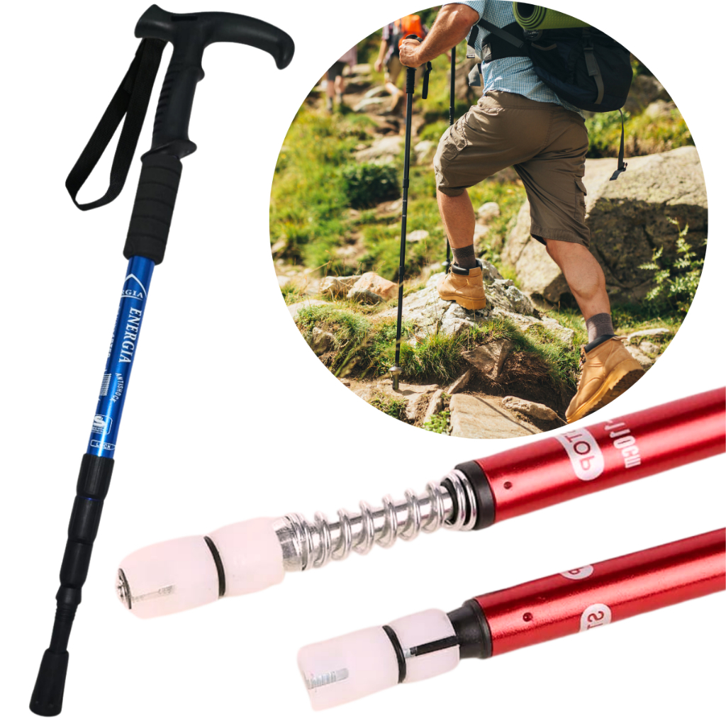 Bengala Bastão Antishock Para Caminhada Trilha Ajustavel 64cm a 135cm ...