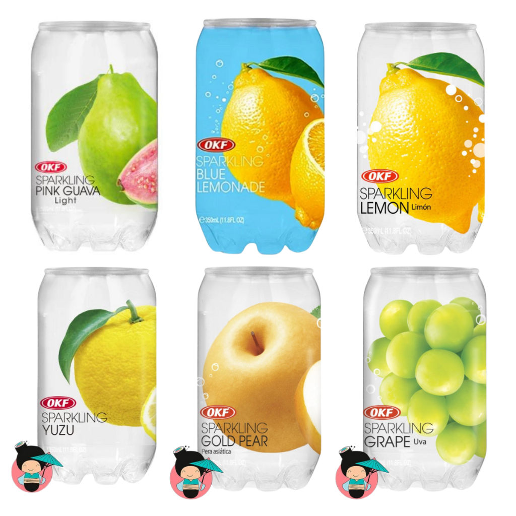 Agua Saborizada Sparkling Varios Sabores Okf Coreia