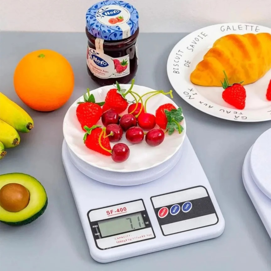kit 2 Balança de Alimentos Digital de Cozinha Confeitaria Fitness ...