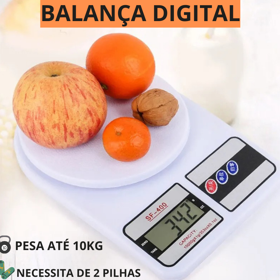 Balança de Alimentos Digital de Cozinha Confeitaria Fitness Academia ...
