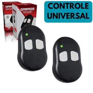 Kit 2 Controle de portão Universal garagem eletrônico 433.92 Mhz 27a 12v preto com garantia