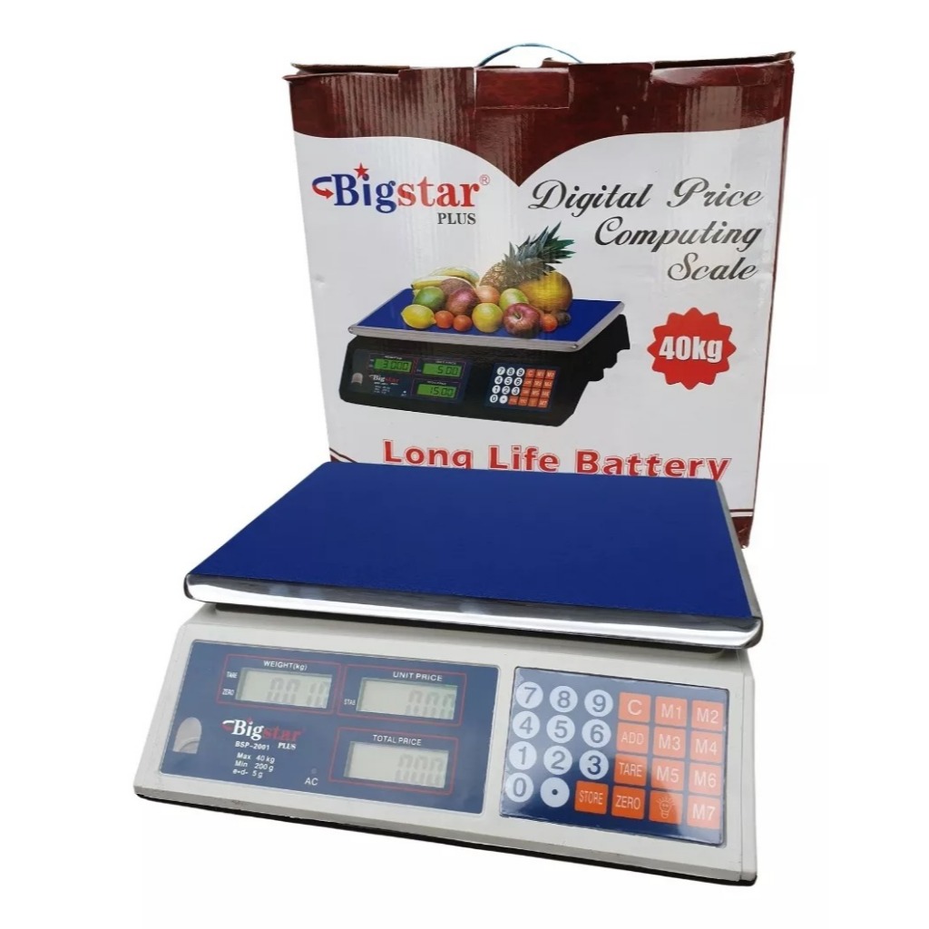 Balança digital comercial Alta precisão 40 kg Sistema economia de energia