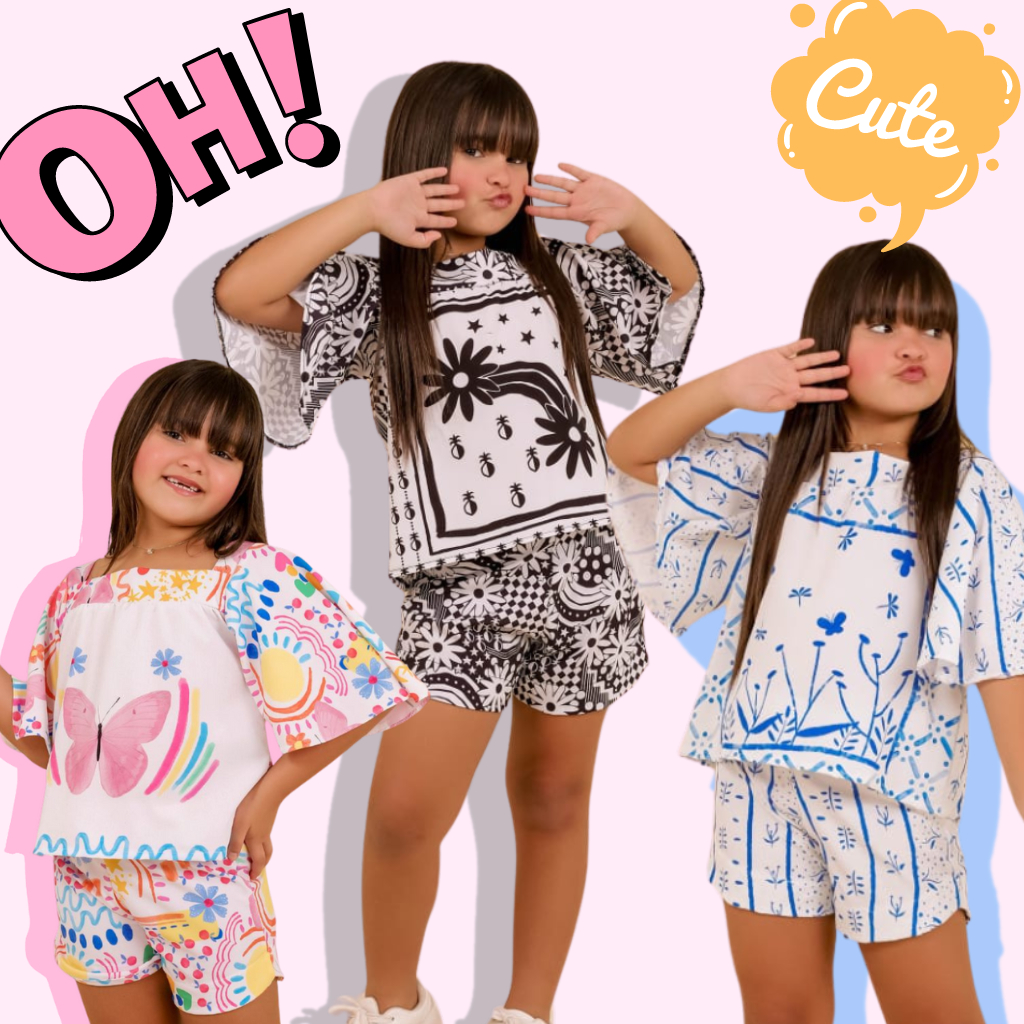 conjunto infantil inspiração (Tamanhos 2 a 10)