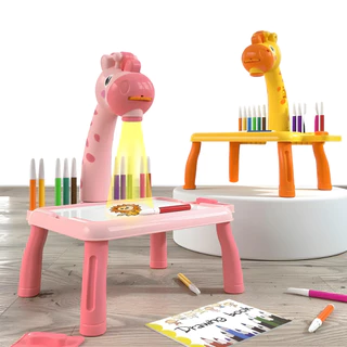 Mesa Projetora De Desenhos Interativos Infantil Mesinha Pintura Discos Imagens