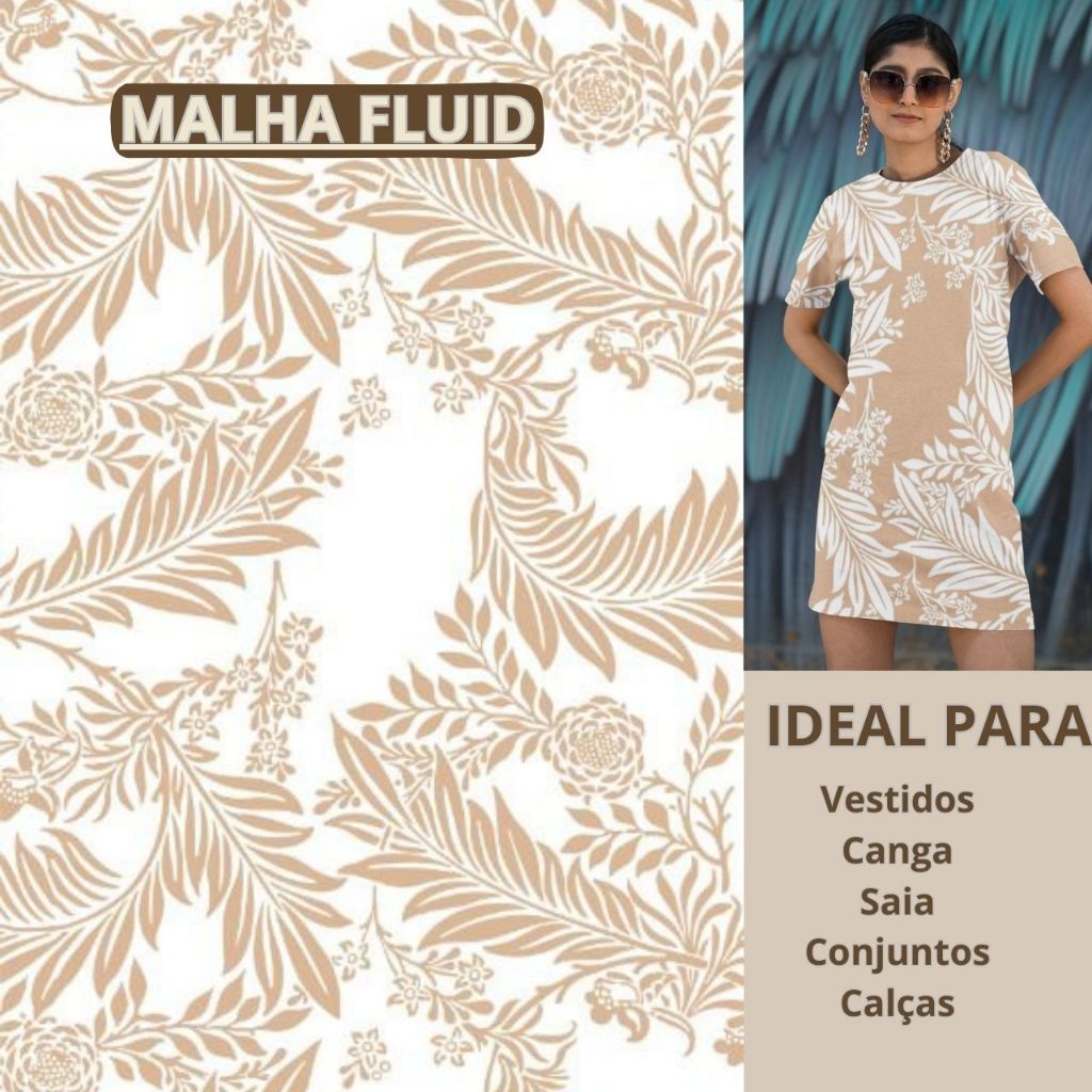 MALHA FLUID COM ELASTANO SUPER FRESCA E CONFORTÁVEL IDEAL PARA VESTIDOS, BLUSAS, SAIAS, CONJUNTOS FEMININO