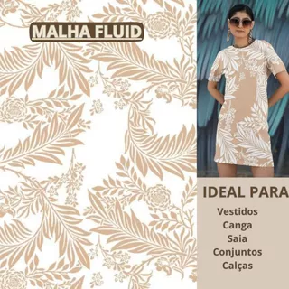MALHA FLUID COM ELASTANO SUPER FRESCA E CONFORTÁVEL IDEAL PARA VESTIDOS, BLUSAS, SAIAS, CONJUNTOS FEMININO