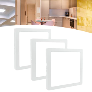 Kit 3 Painel Plafon Led Sobrepor 25w Quadrado Luz Forte