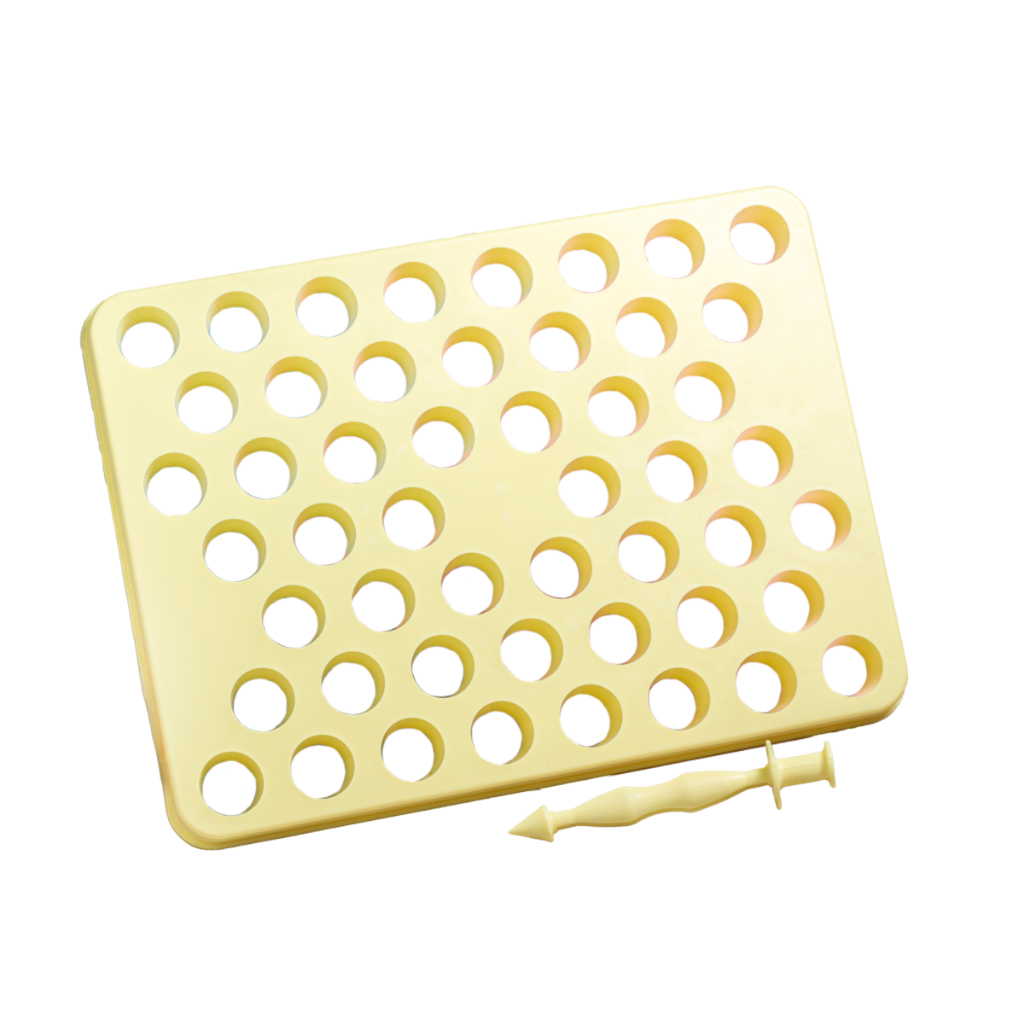 placa porcionadora 15 gramas de doces ,beijinhos ,brigadeiros 50 furos, empurrador duplo