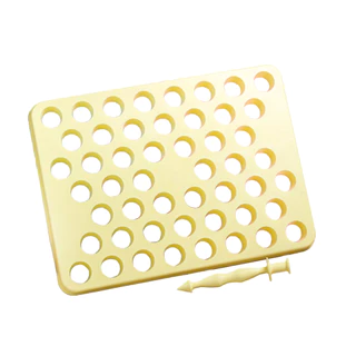 placa porcionadora 15 gramas de doces ,beijinhos ,brigadeiros 50 furos, empurrador duplo