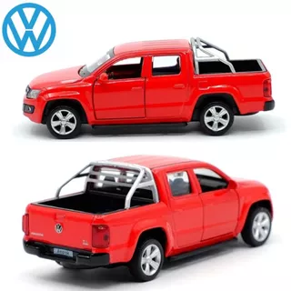 Miniatura Carrinho de Coleção de Ferro Volkswagen Amarok TDI Escala 1/46 Caminhonete a Fricção