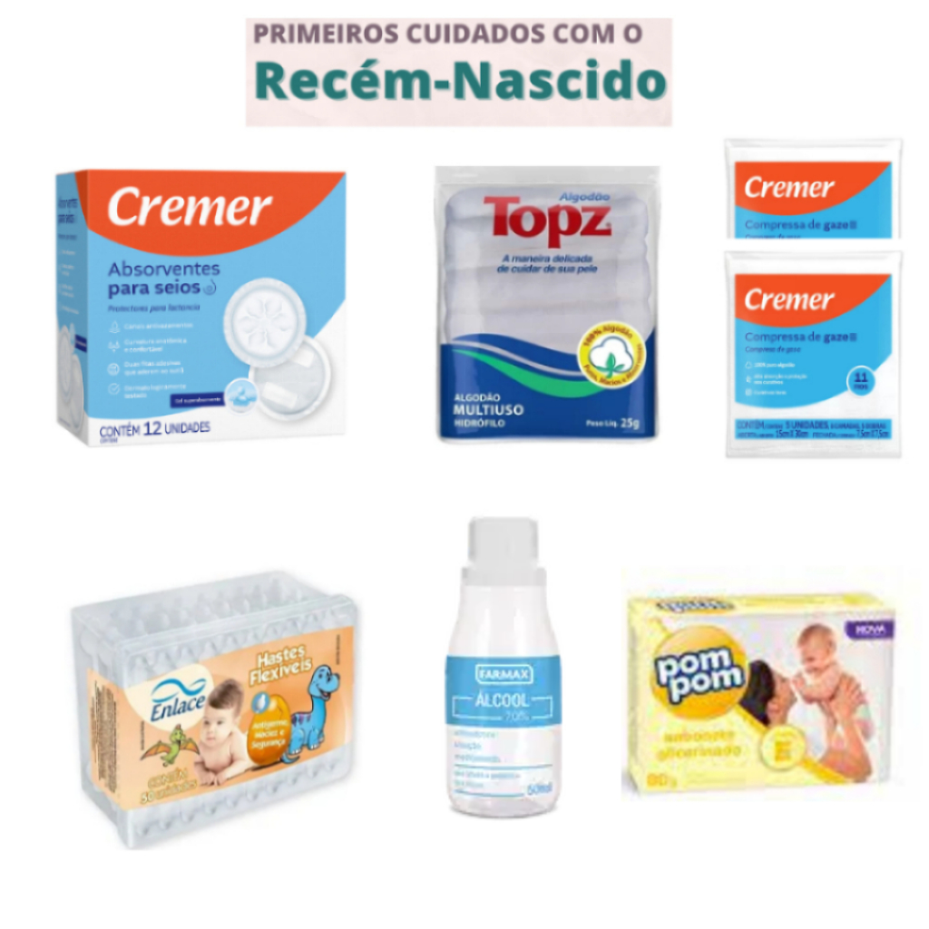 Kit Cuidado Bebê Recém Nascido Maternidade 7 itens | Shopee Brasil