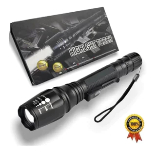 Lanterna Tática High Light Torch T6 LED Alta Intensidade 128000LM