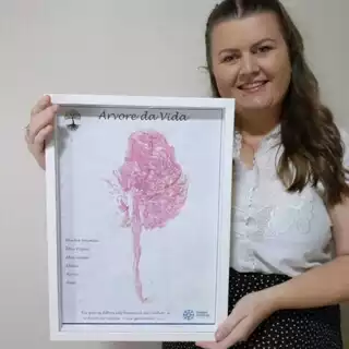 Quadro arvore da vida, carimbo da placenta