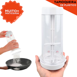 Tapioqueira Branca Peneira e Armazena Polvilhador De Tapioca Armazena Beiju - BNVT