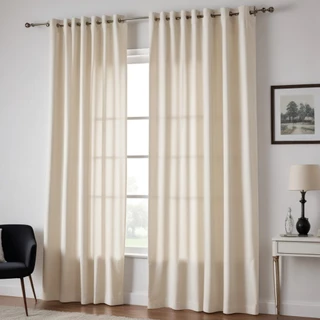 Cortina Sala e Quarto Lisa Bege - 300x280 / 300x250 / 300x230