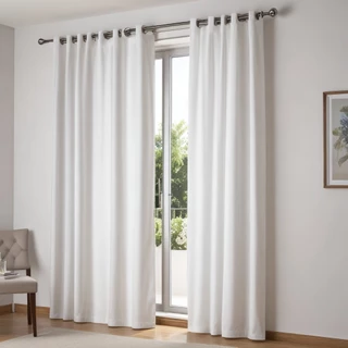 Cortina Sala e Quarto Lisa Branca - 300x280 / 300x250 / 300x230
