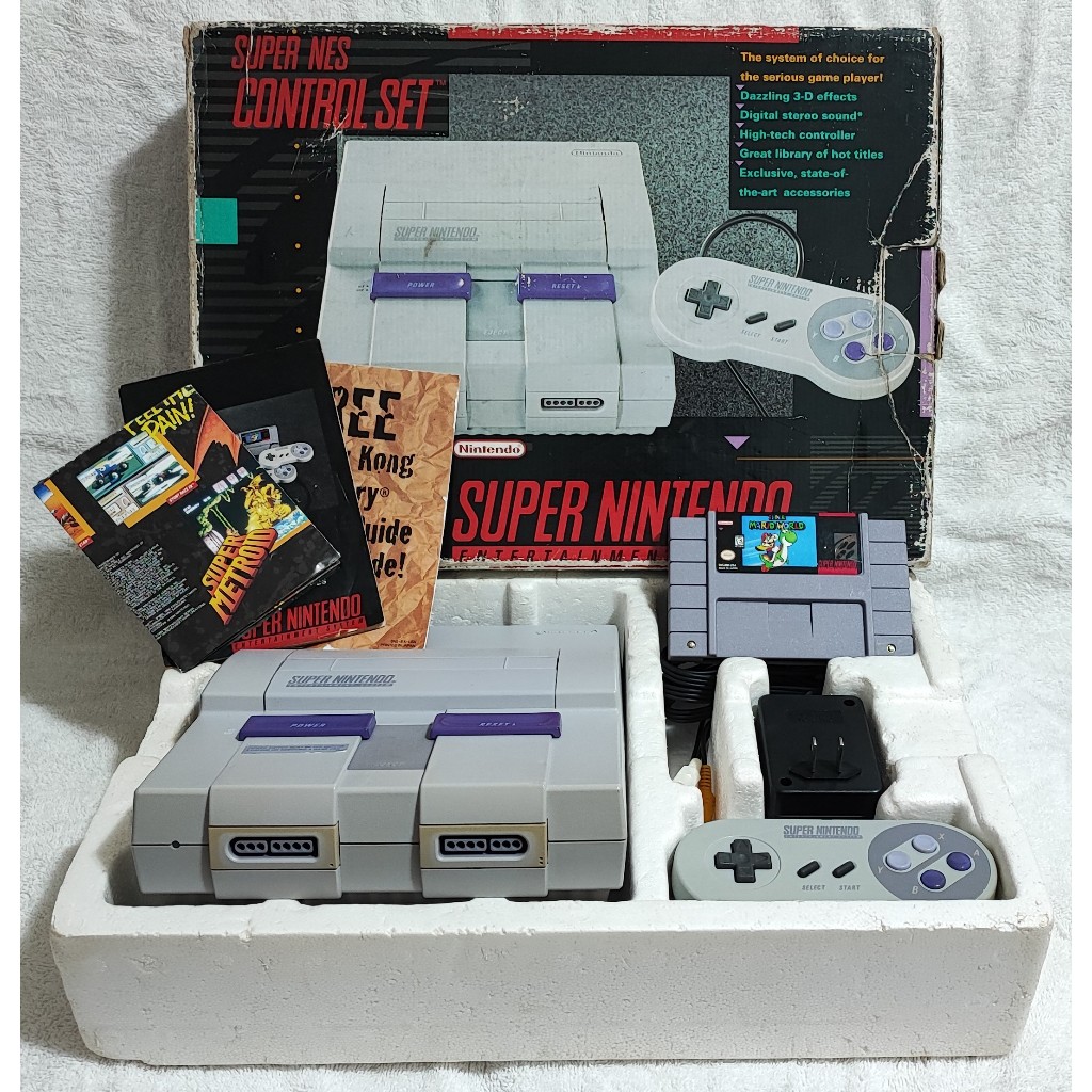Super Nintendo original com caixa