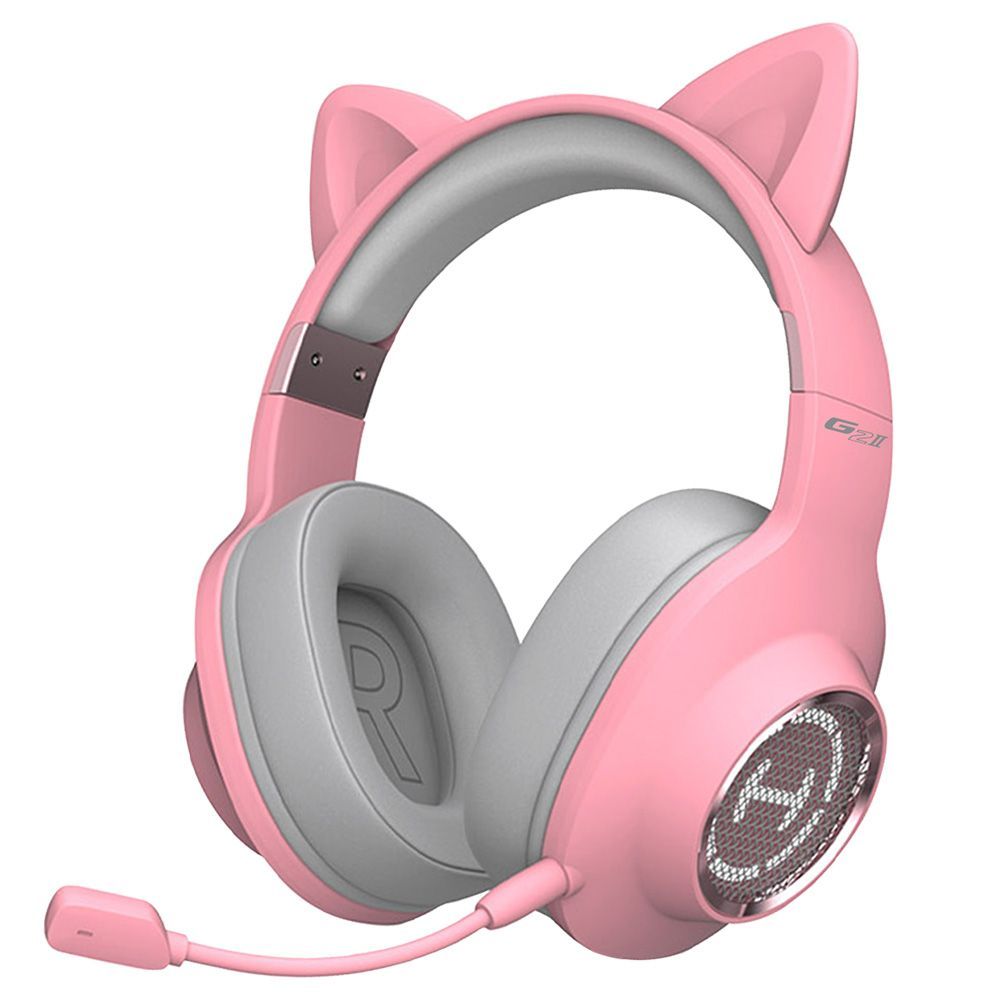 HEADSET GAMER ROSA COM ORELHA DE GATO EDIFIER G2II - PINK CAT Fone de ...