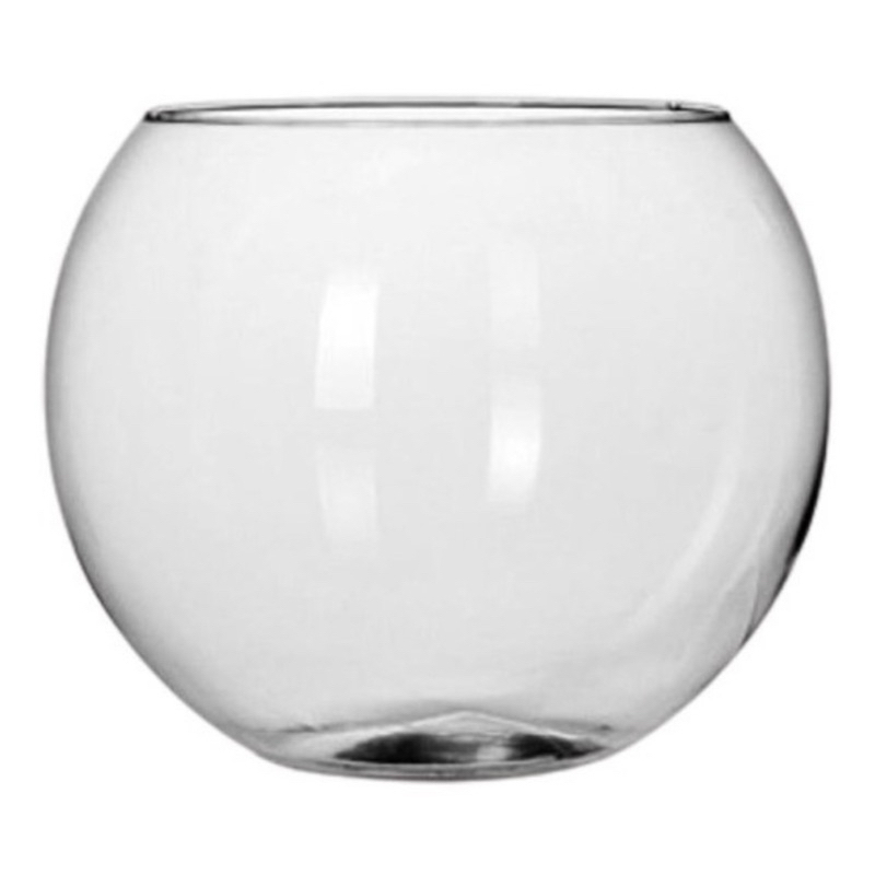Vaso Aquario Redondo Decoração Vidro Terrário 10L