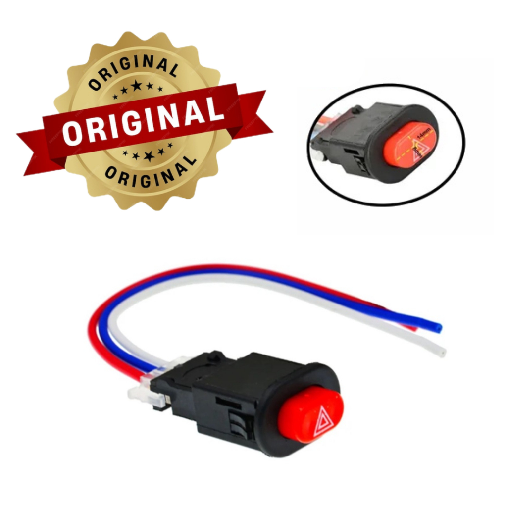 Botão Do Pisca Alerta Universal Interruptor 3 Fios Original | Shopee Brasil