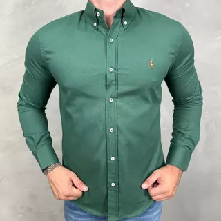 Camisa manga Longa ralph lauren verde azul salmao exclusiva passeios festas