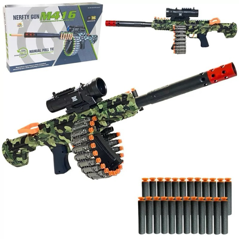 brinquedo Nerf dardo encapsulado M416 Lança Dardos Camuflada