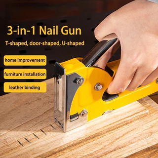 Grampeador de Tapeceiro Alta Pressão Profissional Manual + 600 Grampos Ferramentas Profissional - Entrega rápida