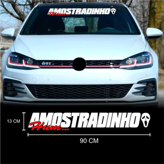 Adesivo para carro parabrisa Amostradinho grande - 90 X 13 CM