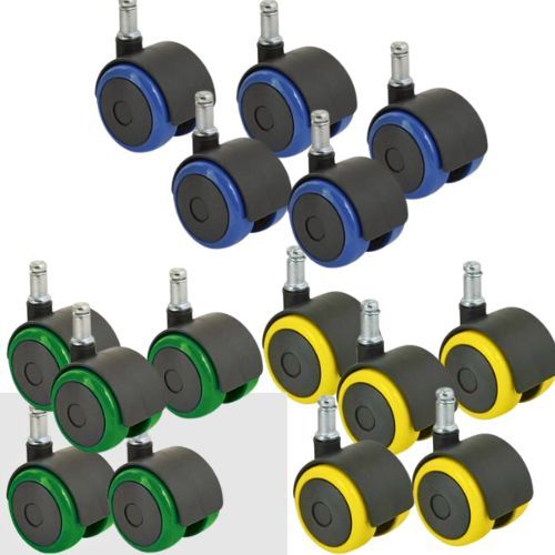 5 rodinhas para cadeira Gamer pino 11mm anti-risco Novidade