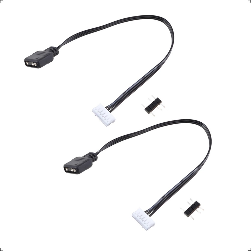 Kit 2 Cabos Adaptador 6 Pinos Controladora Argb 3 Pinos 5v