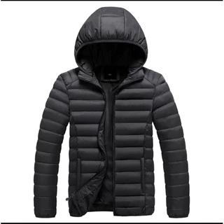 Jaqueta bobojaco Puffer casaco masculino Impermeável Corta vento com capuz removível
