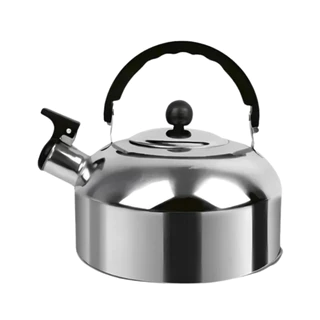 Chaleira Inox Com Apito 2 Litros Café Chá Para Fogão A Gás e De Indução Com Tampa Fervura Rápida