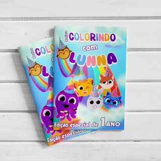 Livro (revista) de Colorir Personalizado Lembrancinha Bolofofos