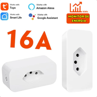 Tomada Inteligente Wifi Tuya 16A Smart Alexa Google Automação Bivolt Casa Inteligente Home
