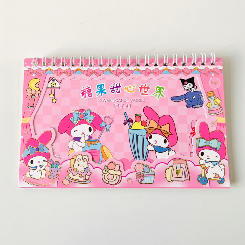 Caderno de Adesivos Kuromi Hello Kitty My Melody | Shopee Brasil
