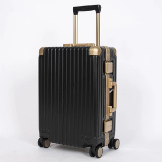Mala de Viagem Gold Luxuosa Com Acabamento de Luxo em Alumínio