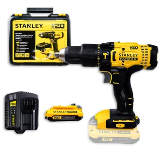 Parafusadeira/Furadeira Stanley 20V Impacto 1/2" (13MM) Max Li-ion C/ 1 Bateria 1,5AH SCD711C1K