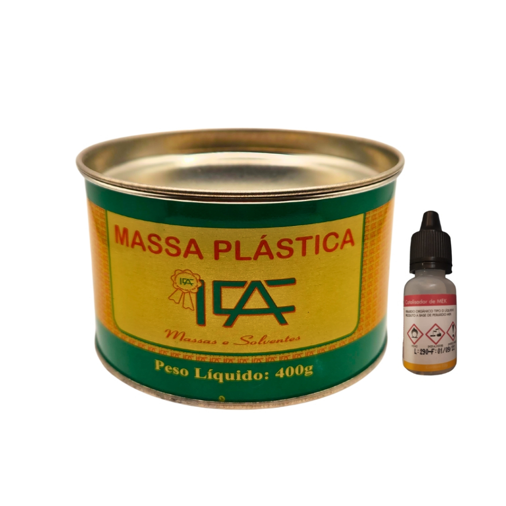 Massa Plástica Ica 400g / Branca / Cinza / Preta /Super Branca/ +