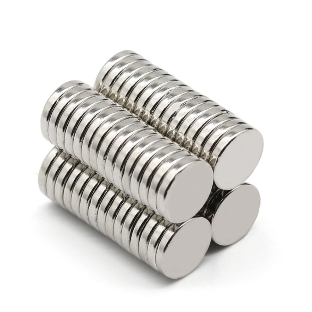 10 Ímã Neodímio N35 Disco 5x1 mm Força Aprox. 150g Super Imã