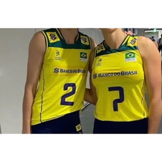 Camiseta Brasil Vôlei 2024 Personalizada ( Nome + Número)