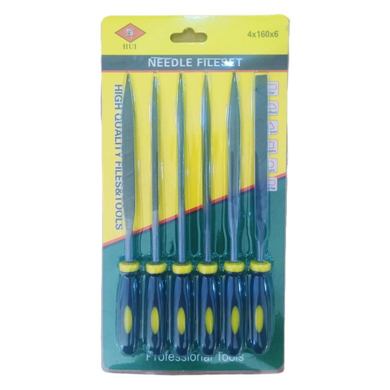 Jogo Lima Agulha PrecisÃo 16cm Profissional 6 Pecas Cabo Emborrachado 14957