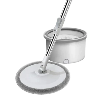 Balde Mop 360° Giratório Com Separador De Água Limpeza Geral Redondo Com Refil