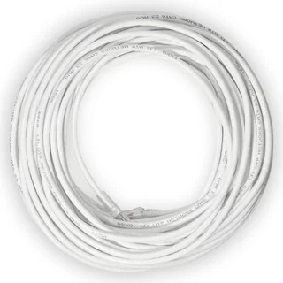 Cabo de Rede CAT6 Branco 30 Metros 30m UTP Gigabit Crimpado Pronto 23AWG
